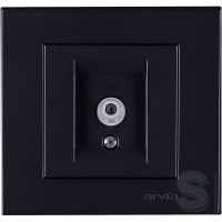 Розетка TV (SAT) проходная Arvia Electric KAREN Черный (20 07 2000 287)